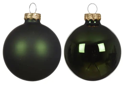 Kerstballen glas shiny,matt mix