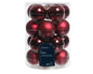 Kerstballen glas shiny,matt mix Ossenbloed
