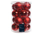Kerstballen glas shiny,matt mix Kerstrood