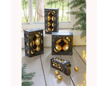Kerstballen glas mix Goud