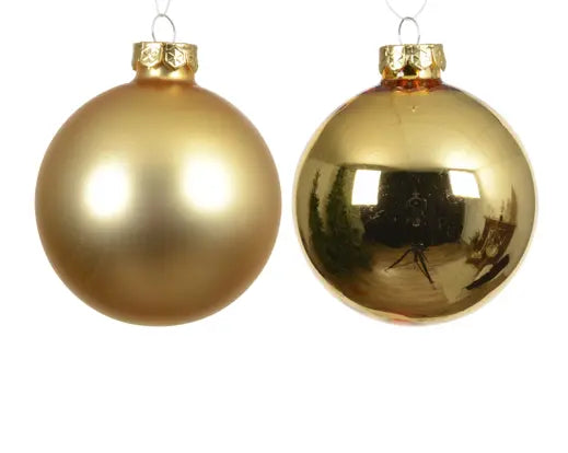 Kerstballen glas mix Goud