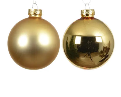 Kerstballen glas mix Goud