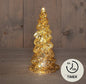 Kerstboompje glas led goud