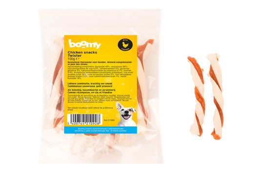 Boomy Chicken Snacks Twister Hondensnacks — 100g