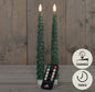 Dinerkaars kerstboom wax 3D vlam (keuze uit diverse kleuren)