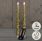 Dinerkaars kerstboom wax 3D vlam (keuze uit diverse kleuren)