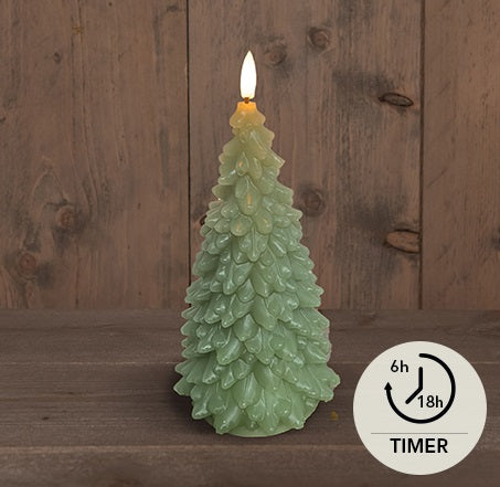 Kaars kerstboom wax 3D vlam keuze uit diverse kleuren