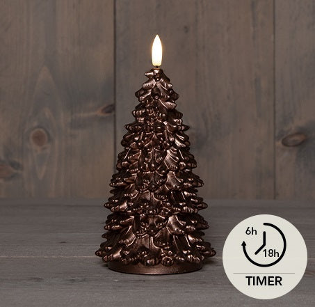 Kaars kerstboom wax 3D vlam keuze uit diverse kleuren