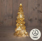 Kerstboompje glas led goud