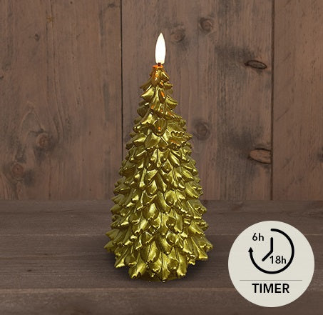 Kaars kerstboom wax 3D vlam keuze uit diverse kleuren