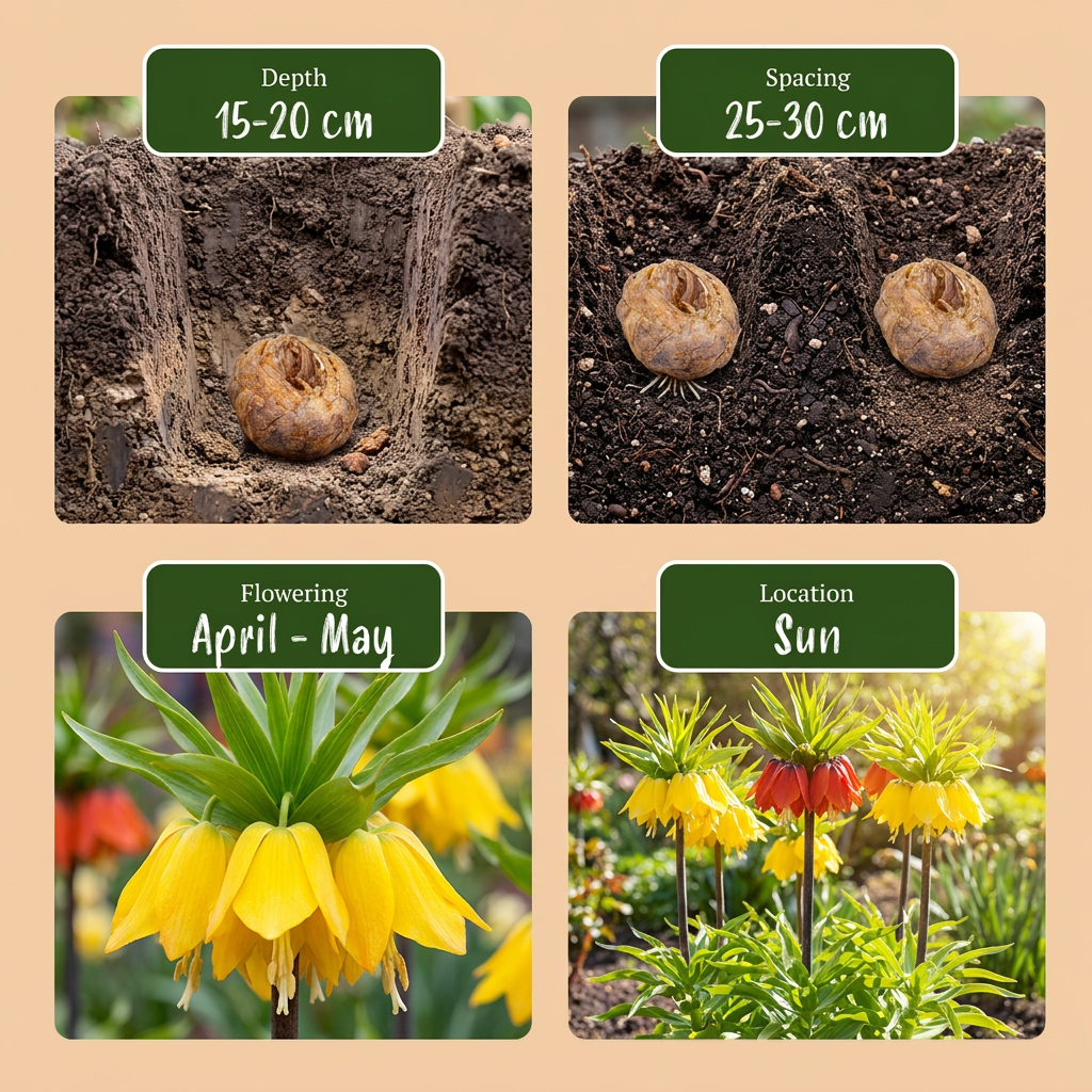 12x Fritillaria Imperialis Mix - Keizerskroon mix - Diversen - Voorjaarsbloeier - Bolmaat 18/20